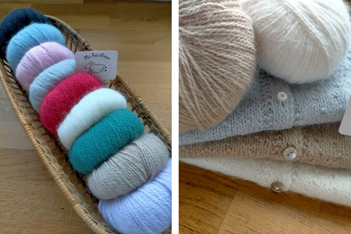 tricot fait main, angora pour bébé, tricot tout doux pour petits