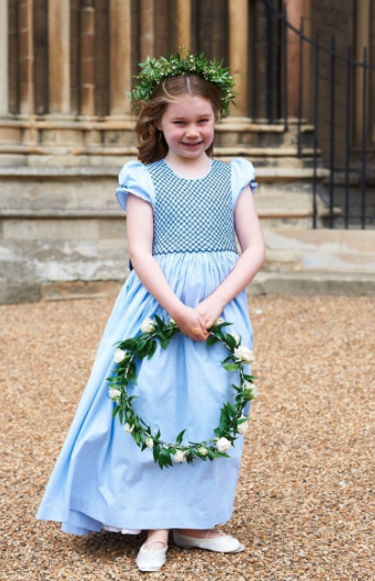 Special order of handmade smocked dresses for the wedding of Laline Hay