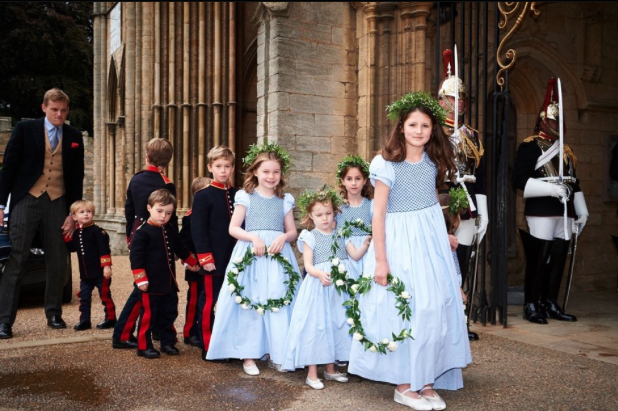 Special order of handmade smocked dresses for the wedding of Laline Hay