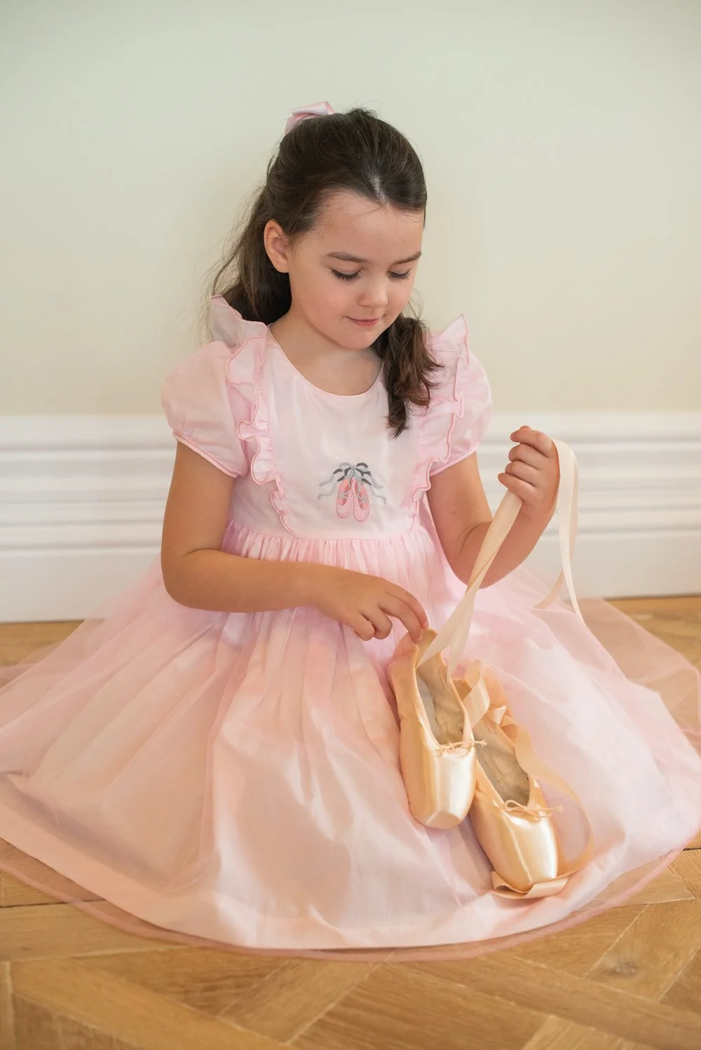  Parisian children’s boutique ballerina smocked dress for little girls - traditional French style for kids 