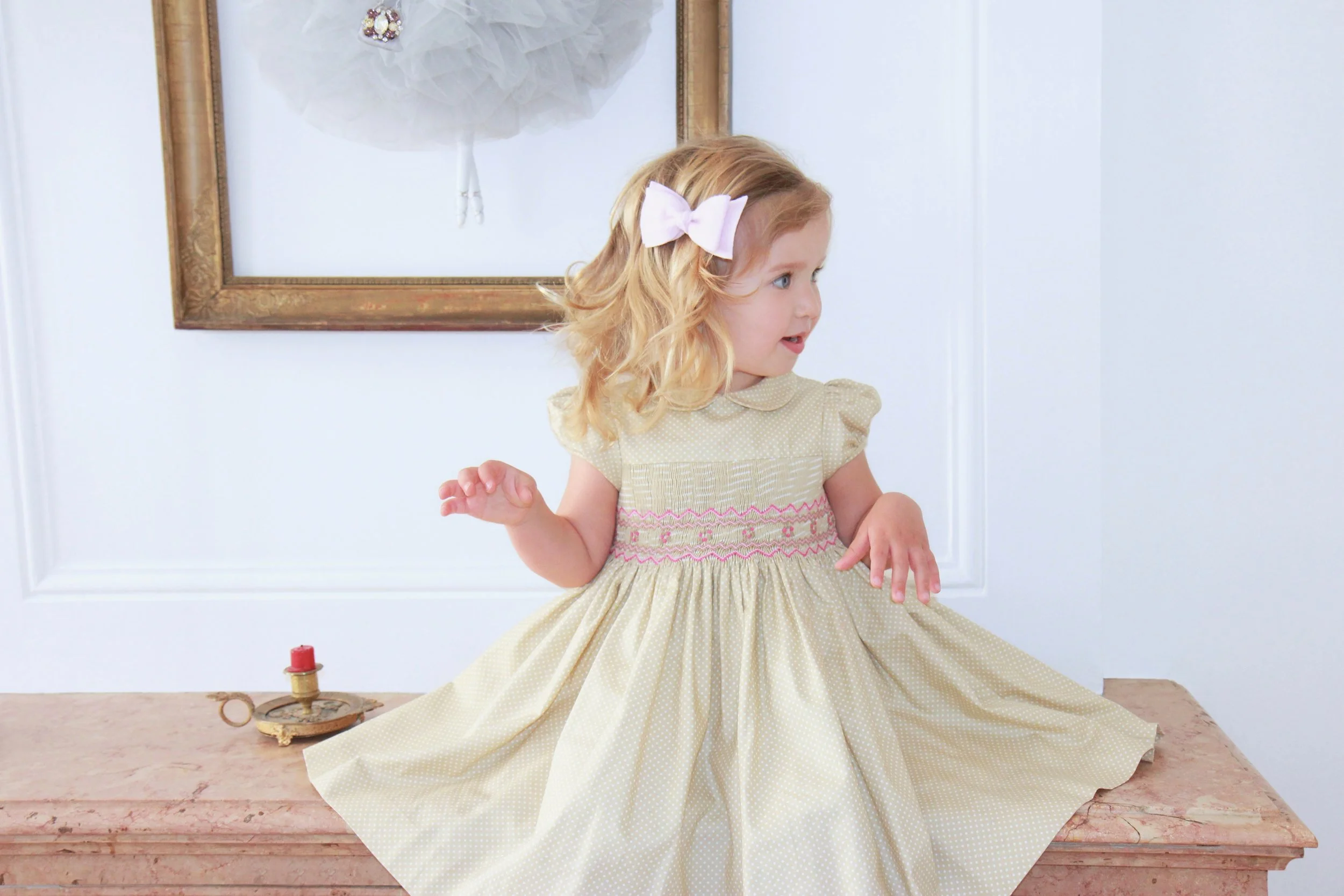 Handmade smocked dress - Paris boutique - kids