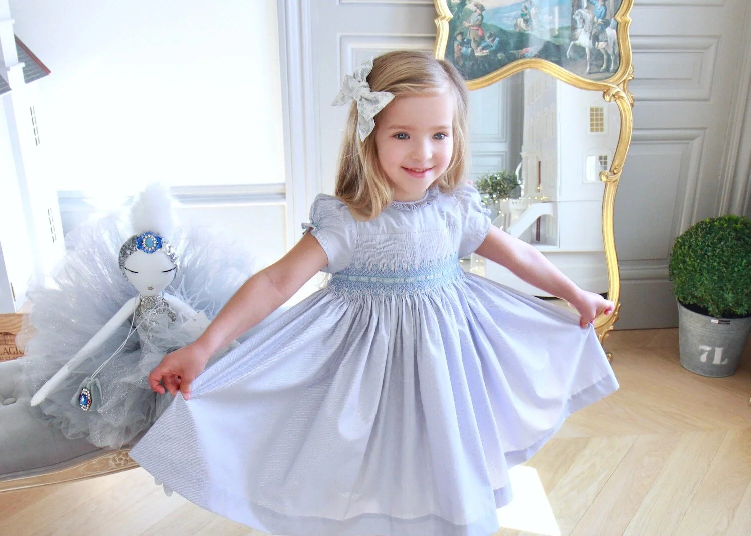 Handmade Amandine smocked dress