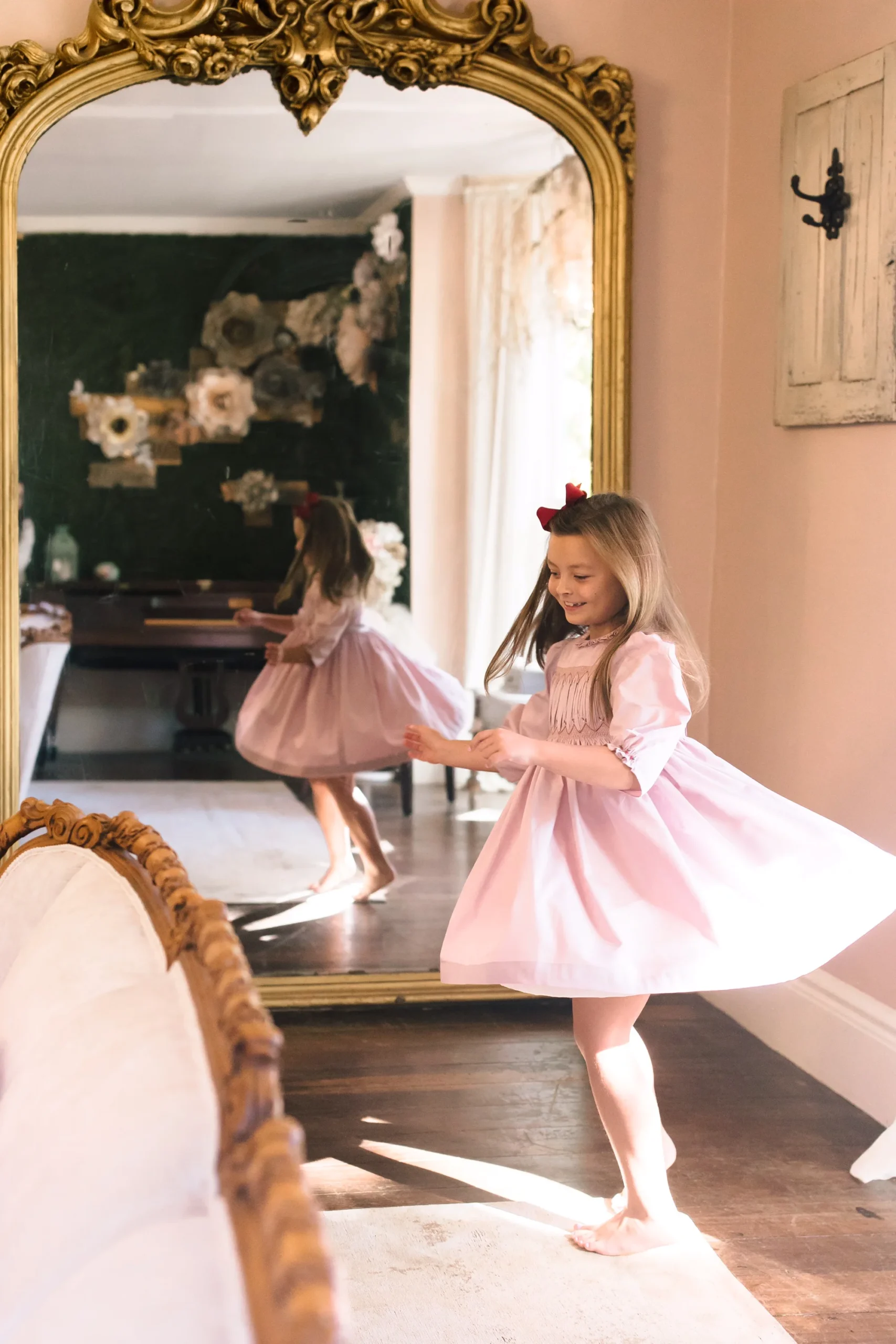 Beautiful Rhytts in her smocked dress