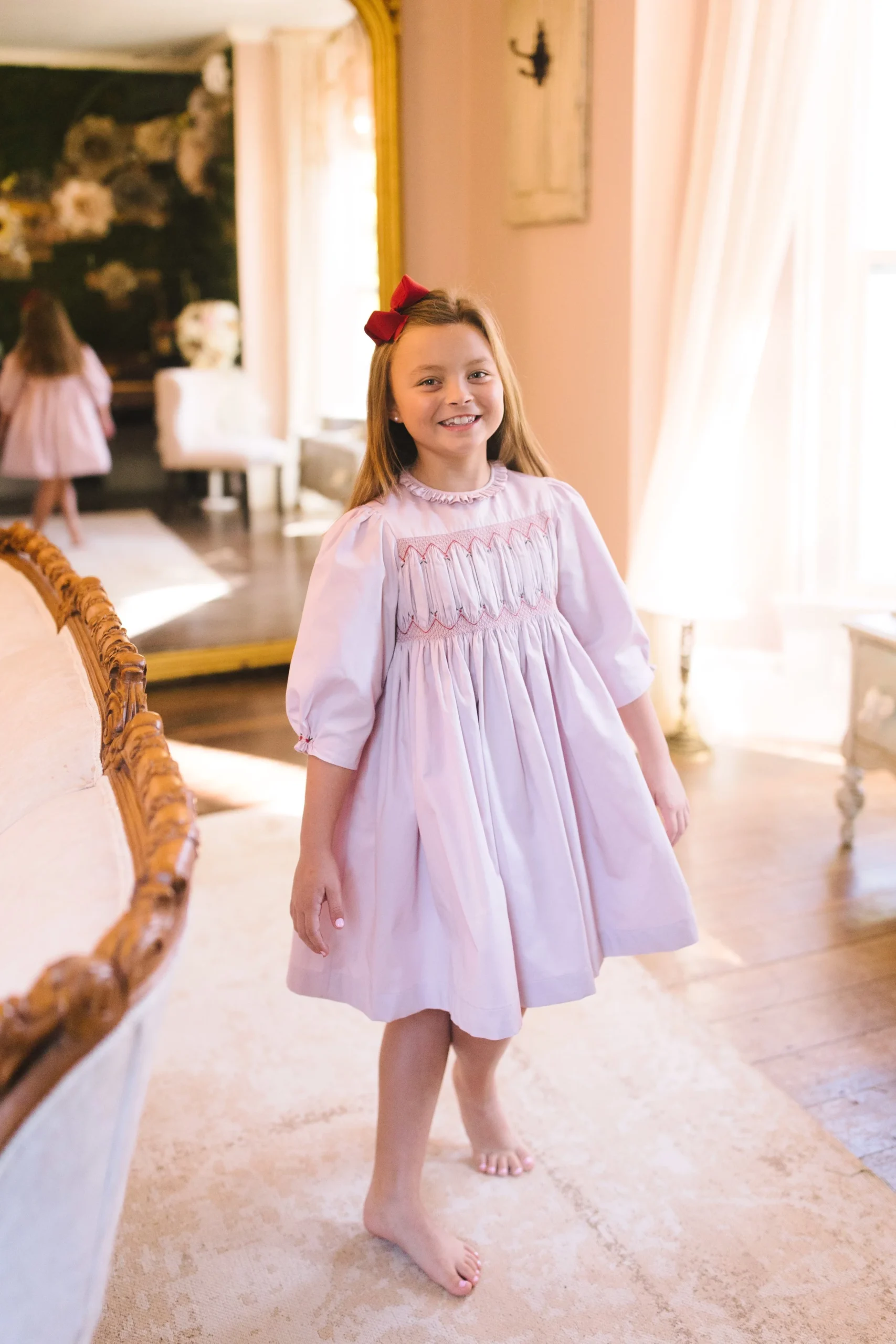 Beautiful Rhytts in her smocked dress