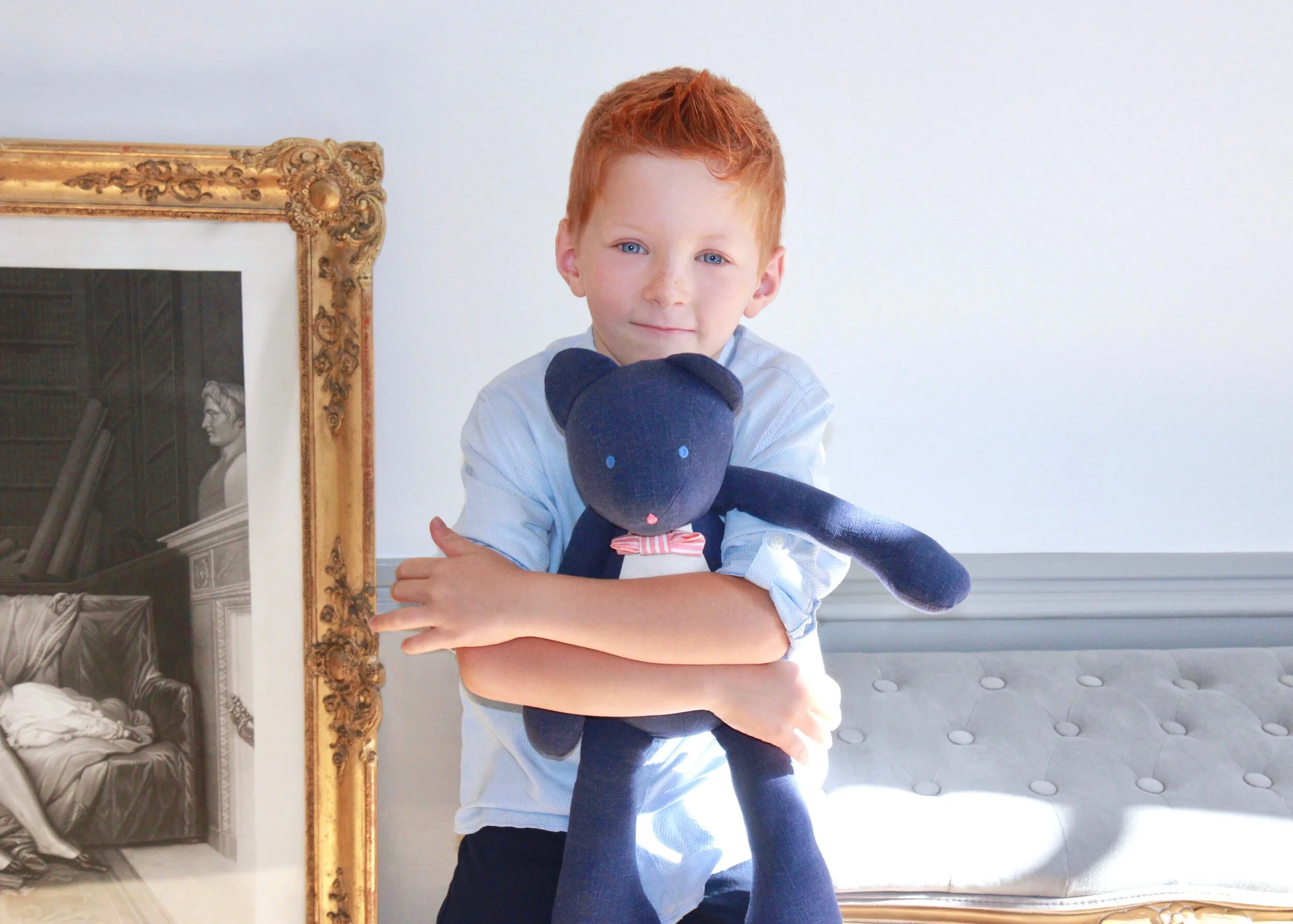 Coco - Linen teddy bear