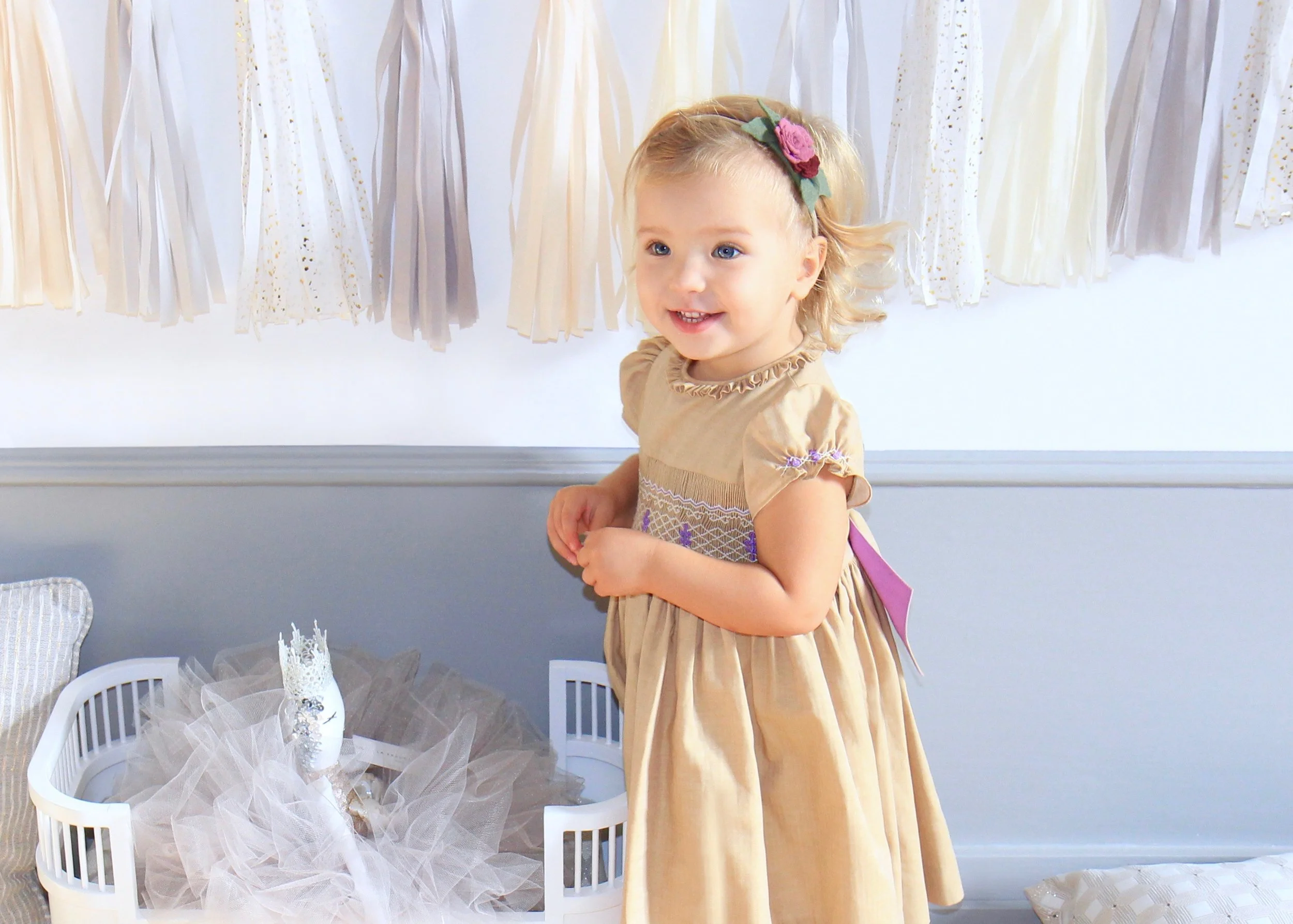 Handmade Amandine smocked dress