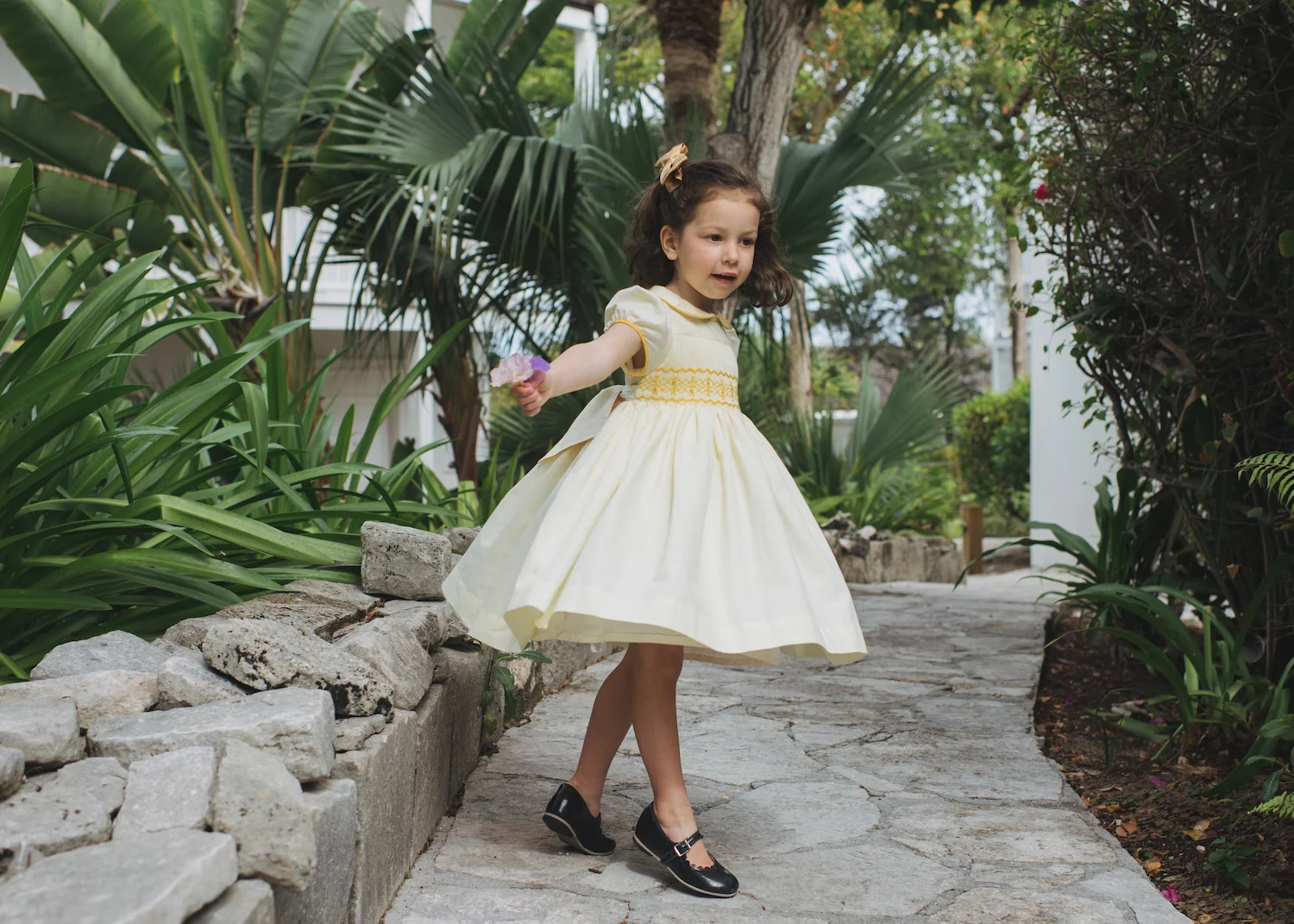 Yellow handmade Cerise dress
