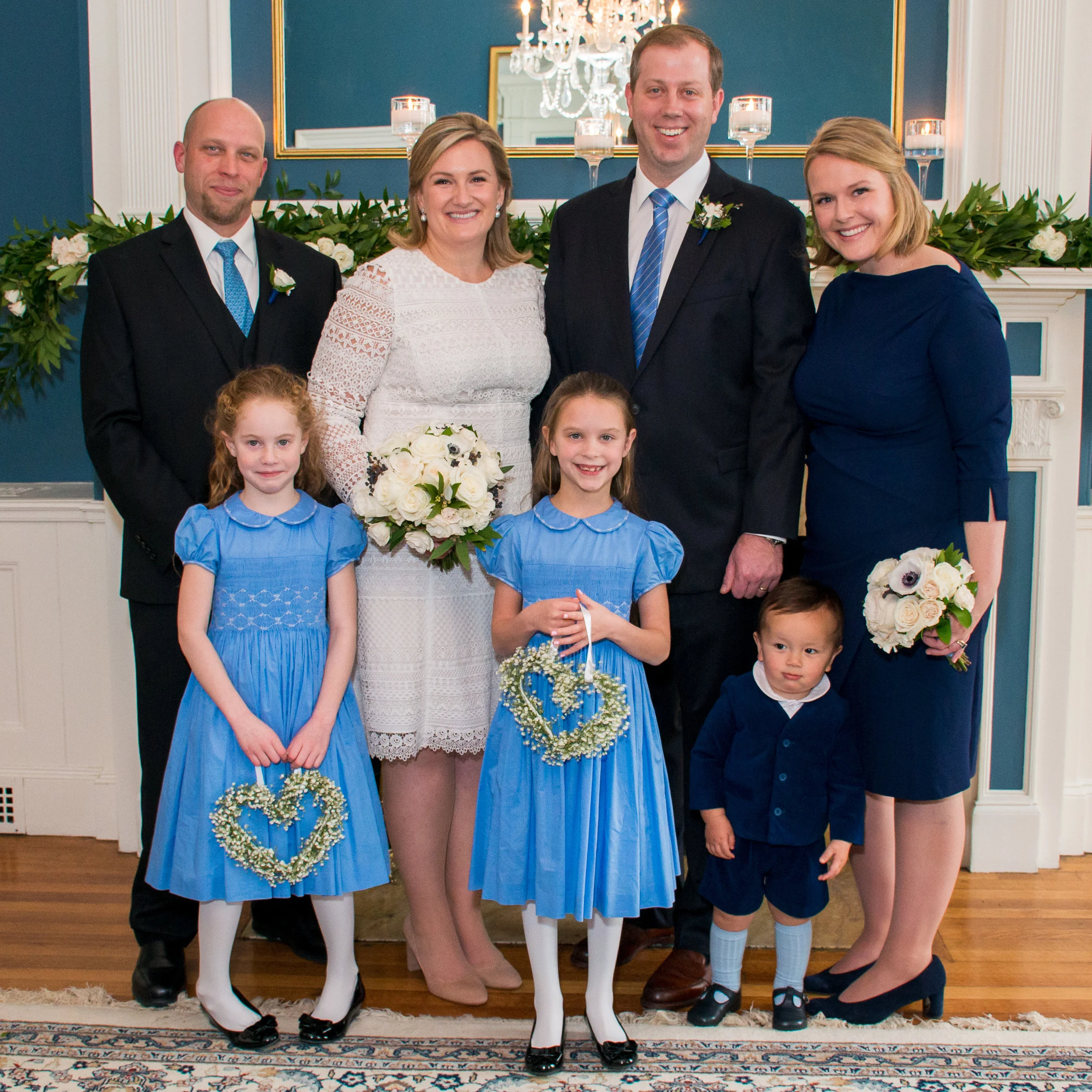 Wedding flower girl smocked dress