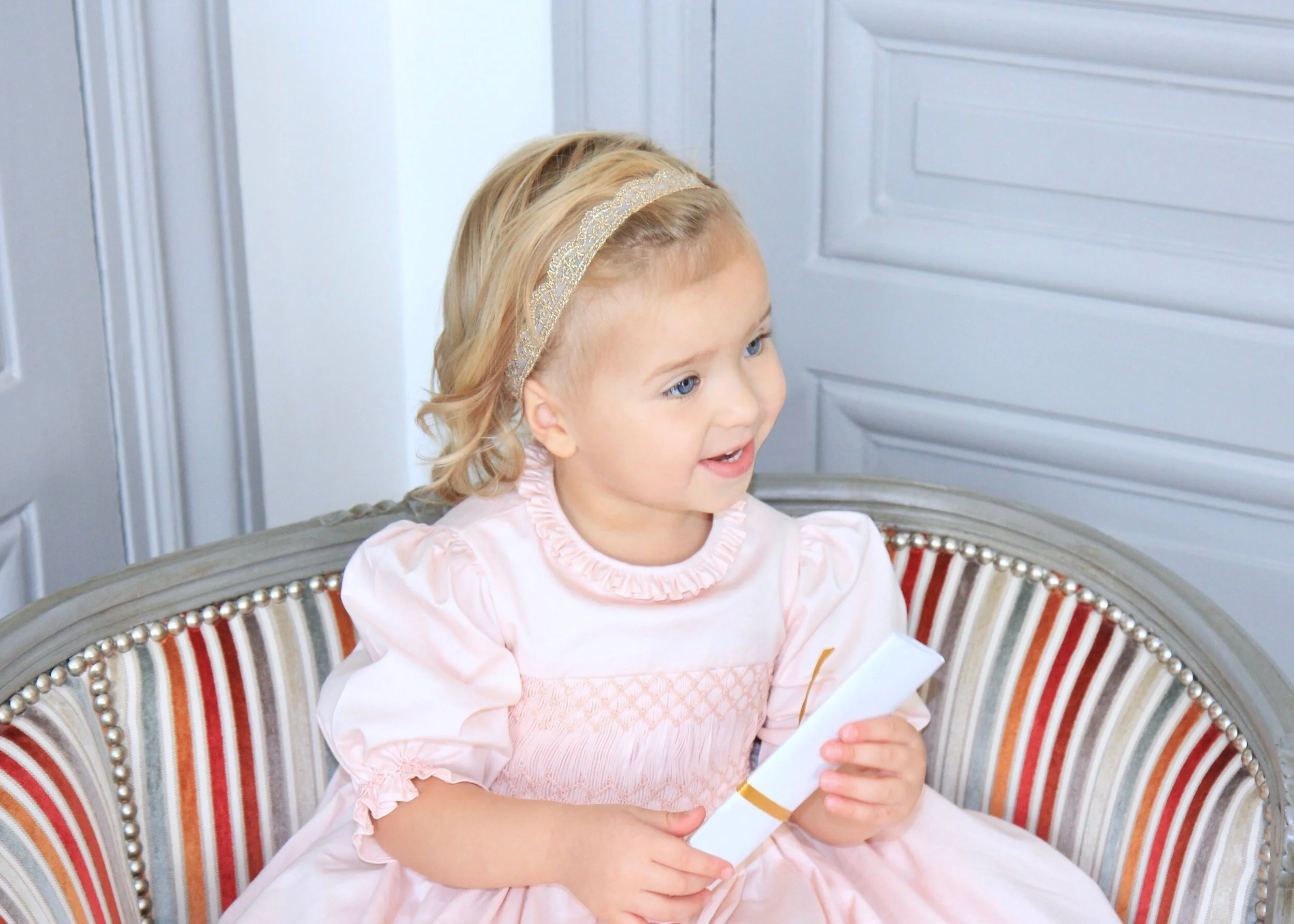 handmade Charlotte sy Dimby smocked dress for children - Paris boutique L'île aux Fées