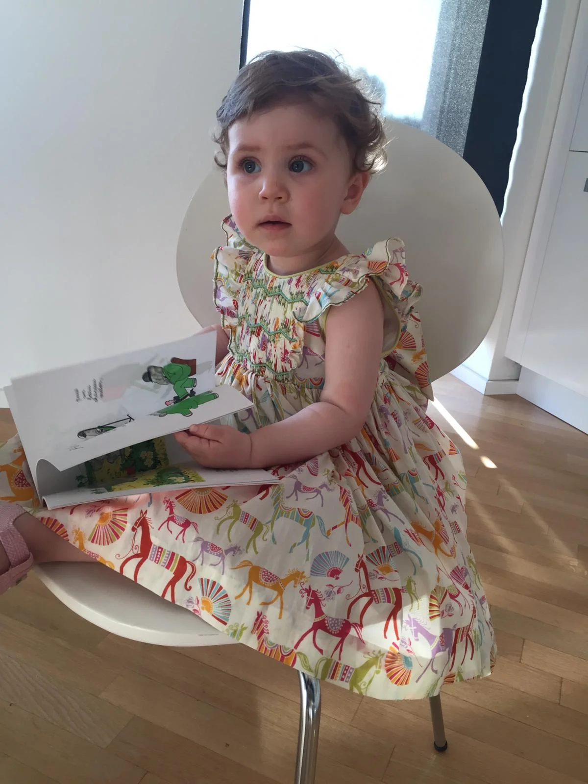 handmade  smocked dress  french style