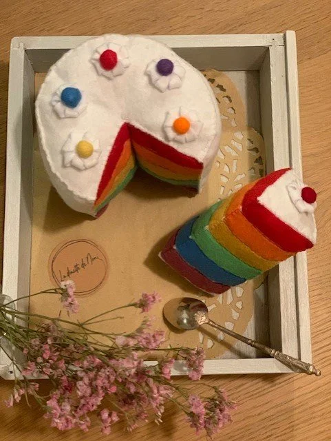 French Rainbow Cake