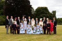 Special order of handmade smocked dresses for the wedding of Laline Hay